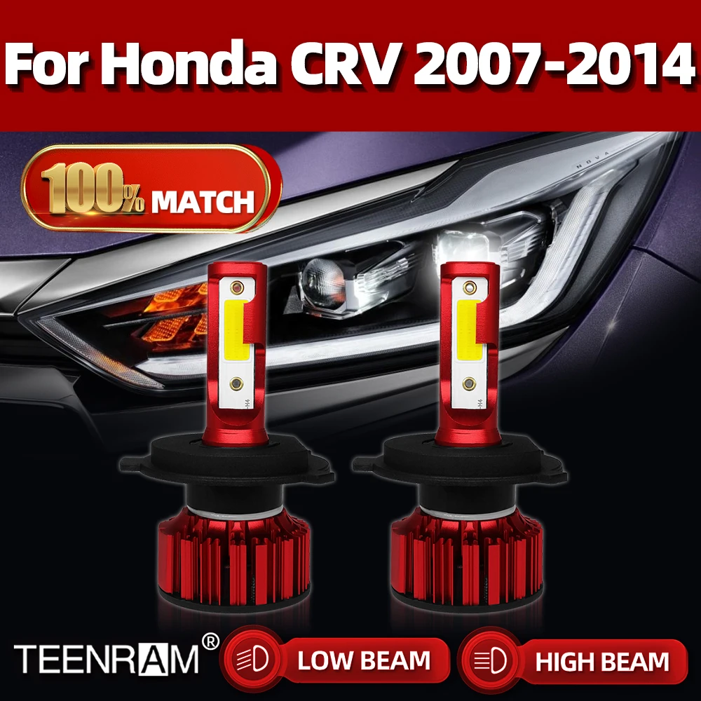 

H4 LED Headlight Bulbs 20000LM High Low Beam Auto Lamps 12V 6000K Car Lights For Honda CRV 2007-2009 2010 2011 2012 2013 2014