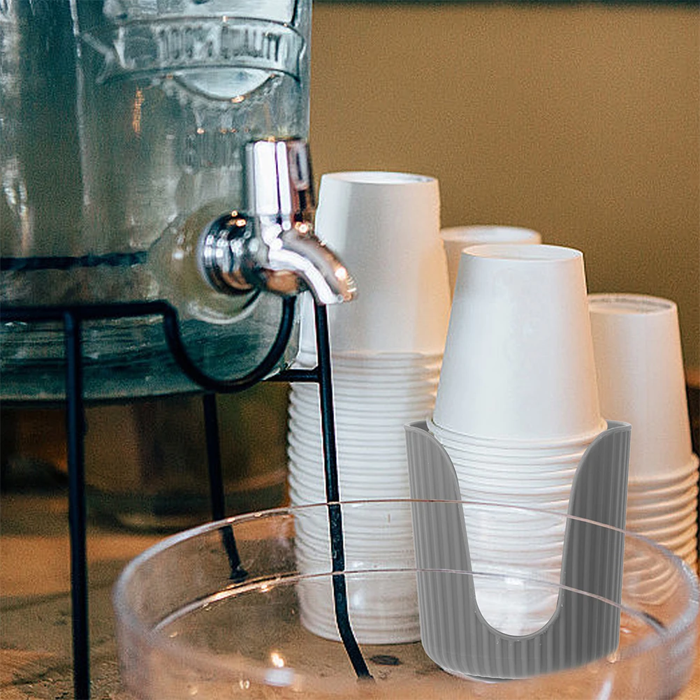 

2 Pcs Paper Cup Holder Bathroom Cup Dispenser Mouthwash Rack Plastic Shower Rinse Coffee Mug St Storage ganizer