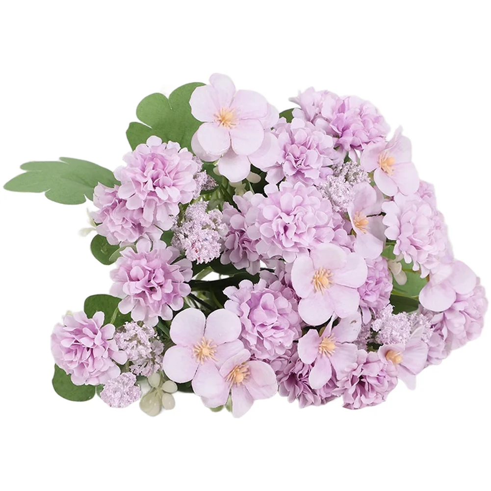 Seidenblumenstrauß, Kugelchrysanthemen, künstliche Blumen, Seidenmaterial: Hergestellt aus hochwertiger Seide für ein realistisches Aussehen. – Detail 10