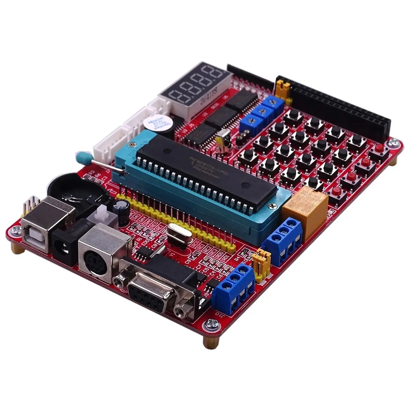 PIC MCU development  Mini System PIC Development Board + Microchip PIC16F877A + USB Cable