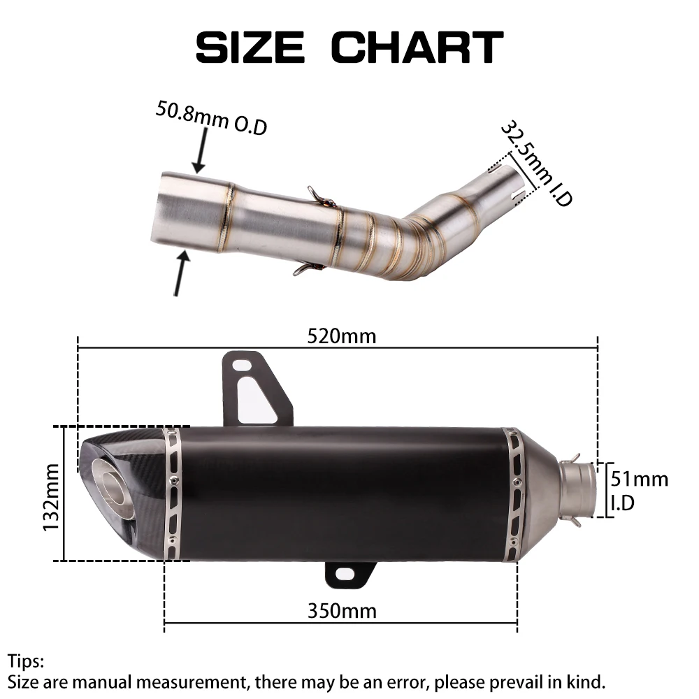 Suitable for full exhaust pipe modification of Vespa GTS 300 motorcycle perfect 2