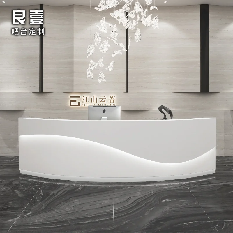 

Creative retro Reception Desks modern fashion Light luxury Reception Desks simple elegant Office Furniture Zum empfang YS40CC