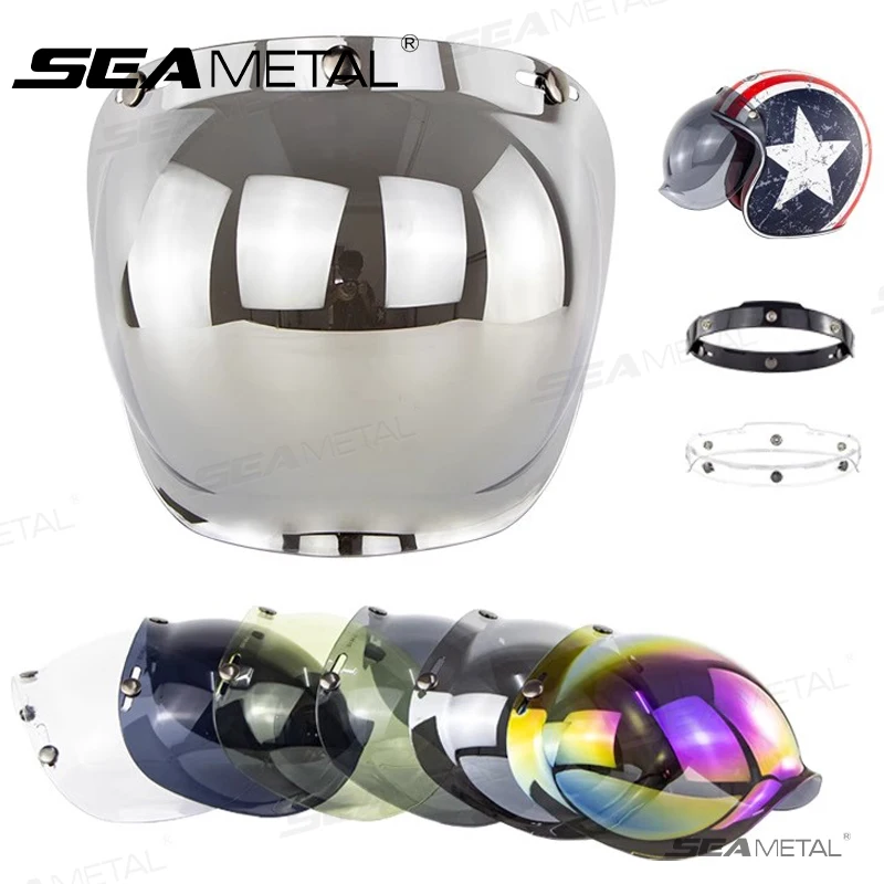 

SEAMETAL Open Face Helmet Visor Motorcycle Helmets Anti Glare Anti Wind Motorcycles Visor Lens Motorcycle Helmet Accessories