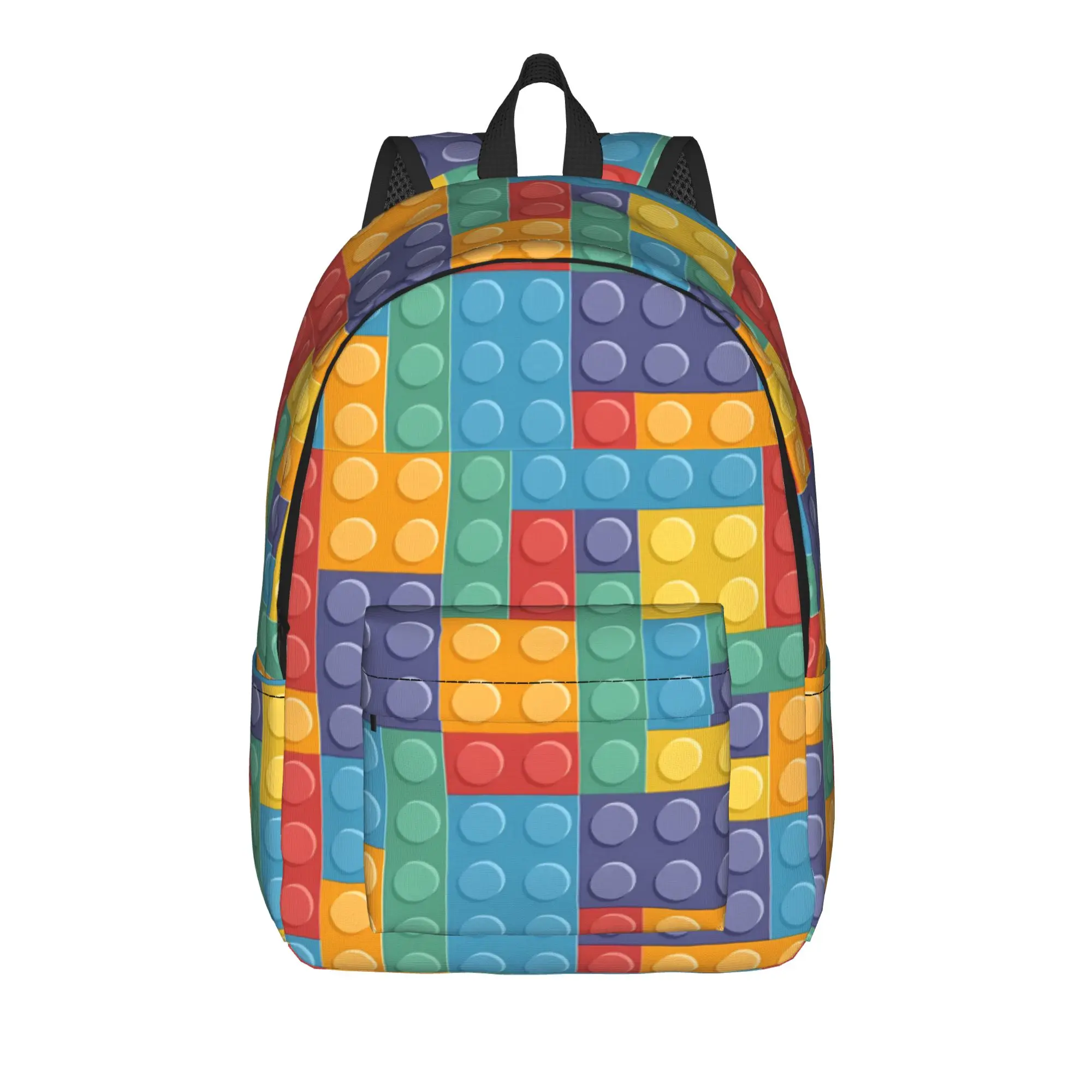 Building Blocks 90s Teenage Backpack Durable Student Work  Daypack for Men Women Laptop Computer Canvas Bags