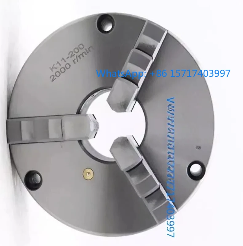 Three-jaw self-centering chuck K11 100 125 160 200 Lathe three-jaw front-through linkage chuck