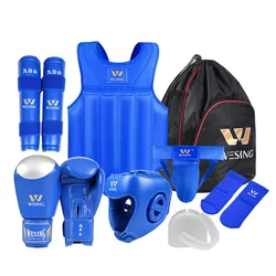 Wesing Sanda Gear Set for Men Women 8 Pcs Boxing MMA Protector Gears Sanda Competition Training Equipment