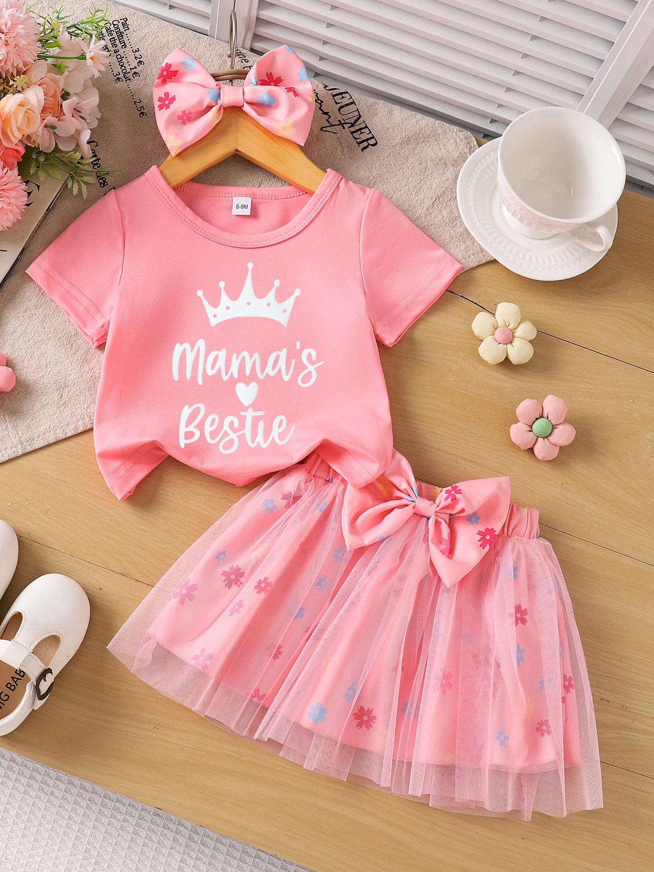 Conjuntos de Ropa para Niña de Moda Infantil Eden, Mi Primer Día de San Valentín, Conjuntos Casuales con Corazones para Niñas, Ropa para Bebés Recién Nacidas