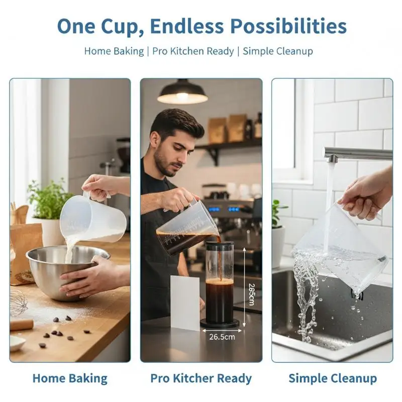 

Measuring Cup 500-5000ml Thickened Plastic Food Grade with Scale for Kitchen Lab Beaker