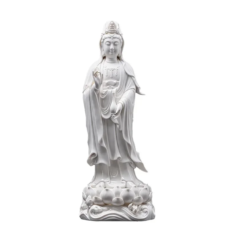 TQH-i7.7 Nanhai Guanyin Lilian  Home Furnishing Buddhist Hall is dedicated to Buddha statue ornaments Station   Bodhisattva