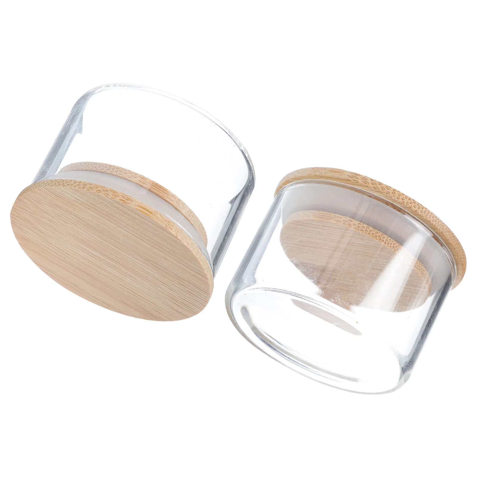 قطعتان من كوب غسيل قلم مانيكير ممتاز من الزجاج الشفاف لخلط السوائل وبودرة تلميع وصديقة للمبتدئين في صالونات الأظافر