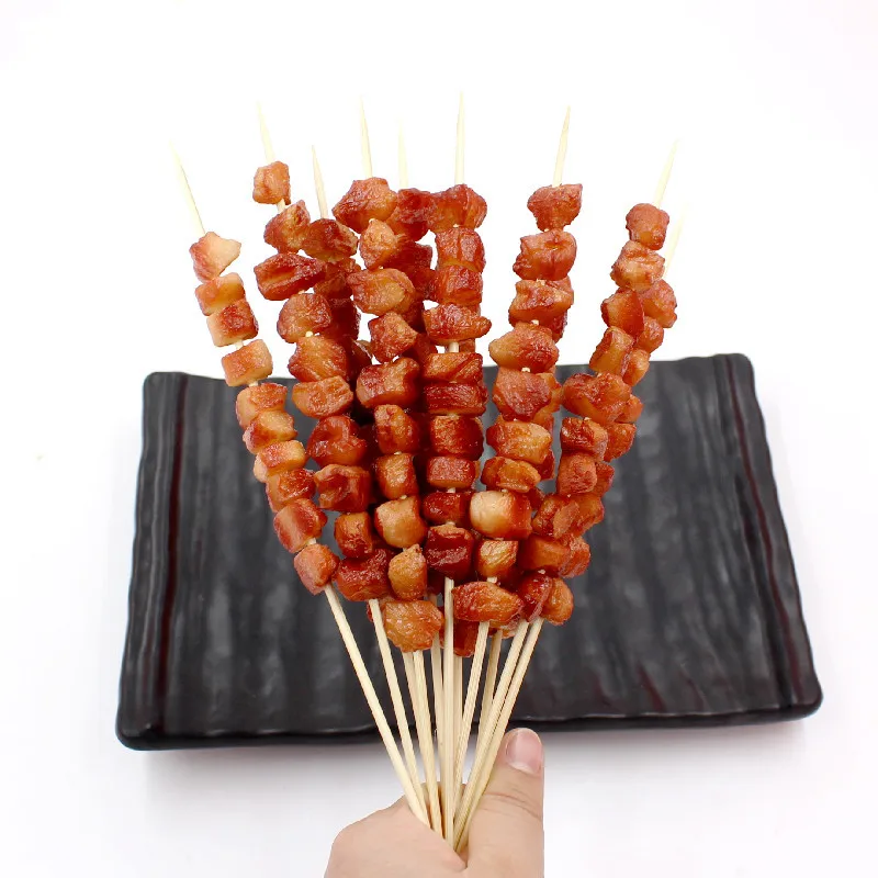 Artificial Foods PVC Simulation BBQ Kebab Fishball Beef Skewer Model