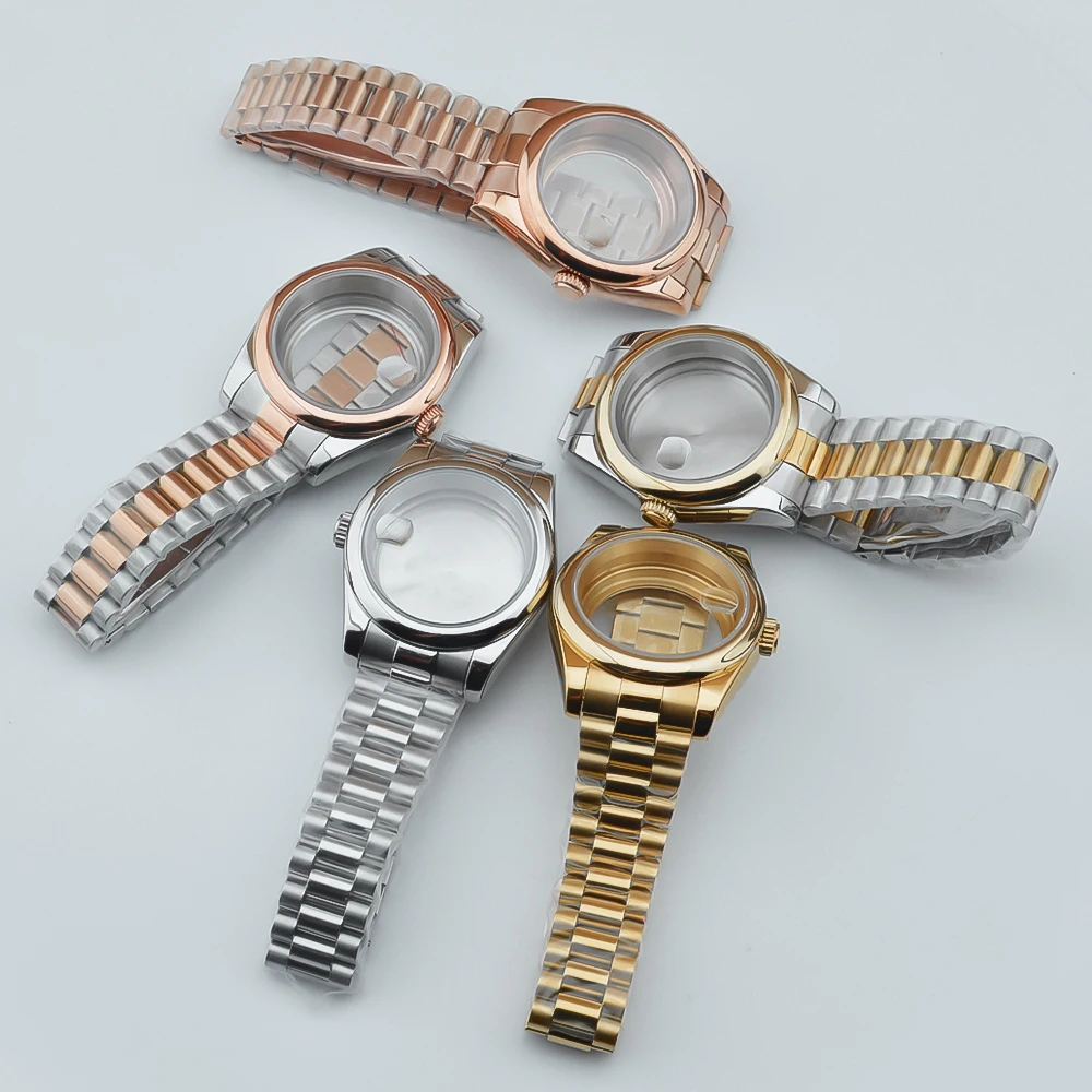 Neiton 36 mm 39 mm, geeignet für NH34, NH35, NH36, NH70 ETA2824 Gehäuse mit Präsidentenarmband, Saphirglas