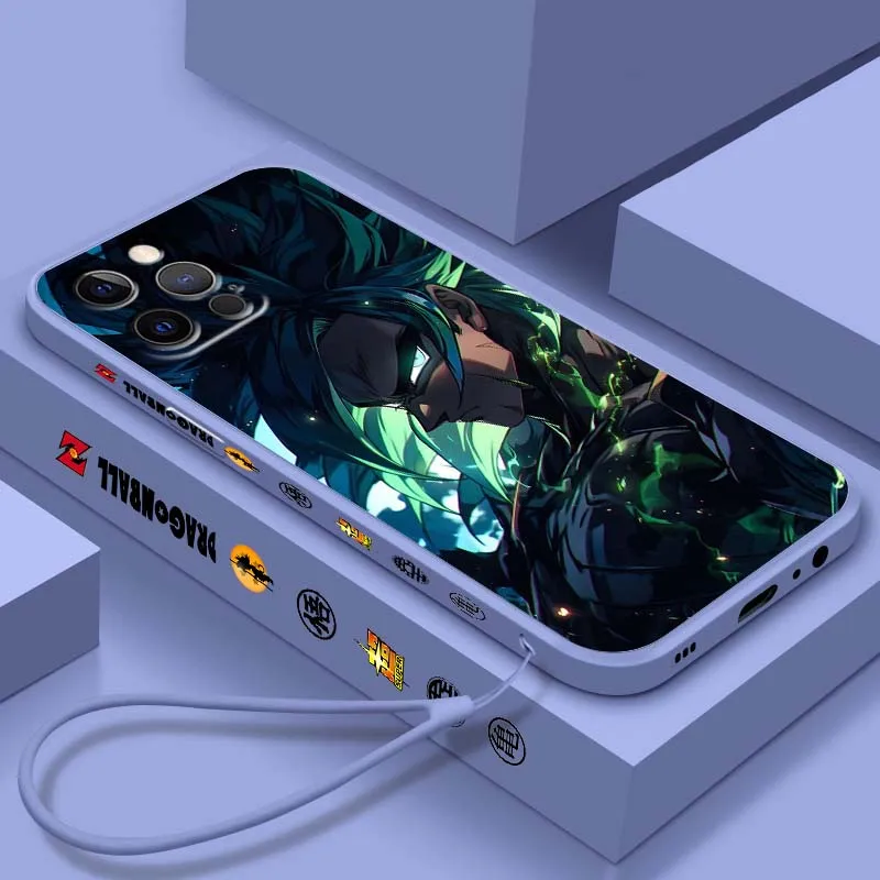 

Anime Gohan Goku Dragon Ball Phone Case For Apple iPhone 17 Air 16 16e 15 14 13 12 11 XS Pro Max Plus Liquid Left Rope Cover