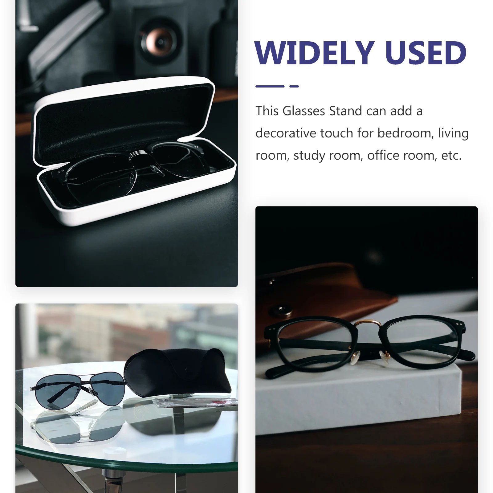 

Glasses Holder Eyeglasses Stand Sunglasses Holder Blue Plum Fashion Simple Anti Scratch Sunglasses Organizer Storage Box