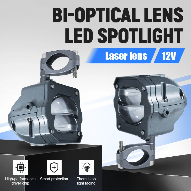 

180W external switch dual-light lens laser car lamp strobe matrix spotlight ip68 white light 24V