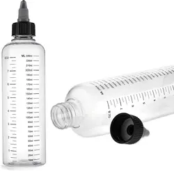 30/50/100/250ML Graduated Plastic Squeeze Bottles Dispensing Bottles with Twist Top Cap Tattoo Pigment Ink Containers