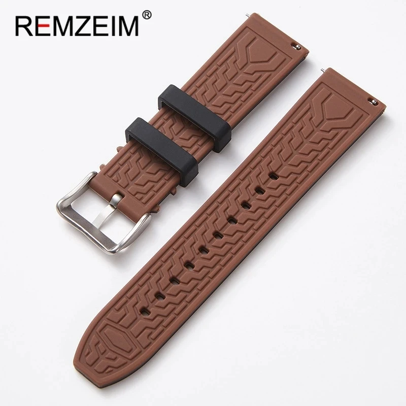 Soft Silicone Watch Band Quick Release Wrist Rubber Strap 20mm 22mm 24mm Men Women Sport Replacement Watchbands