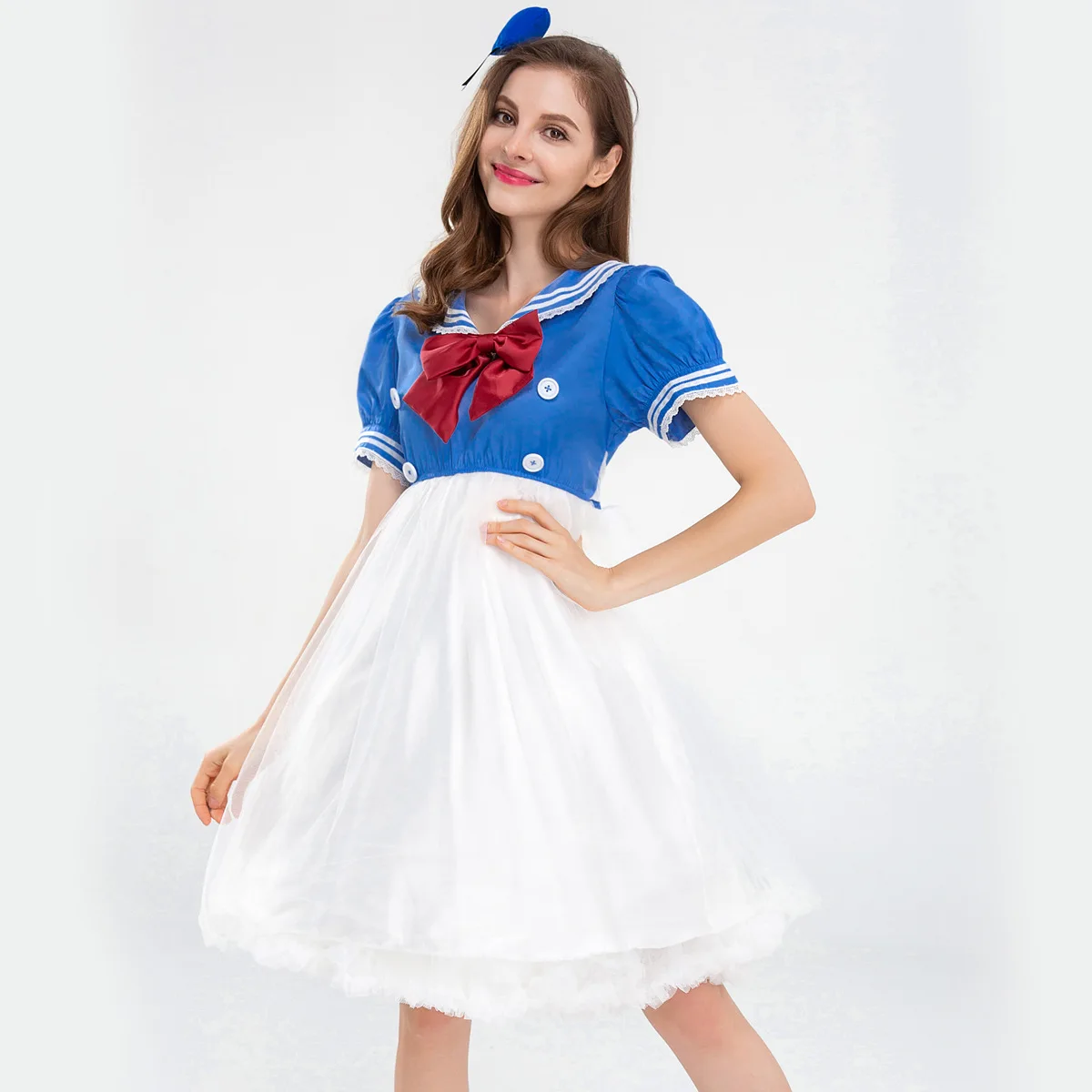 

Halloween Masquerade Party Women Sailor Costume Navy Soldier Uniforms Cosplay Costume Overalls Funny Dress