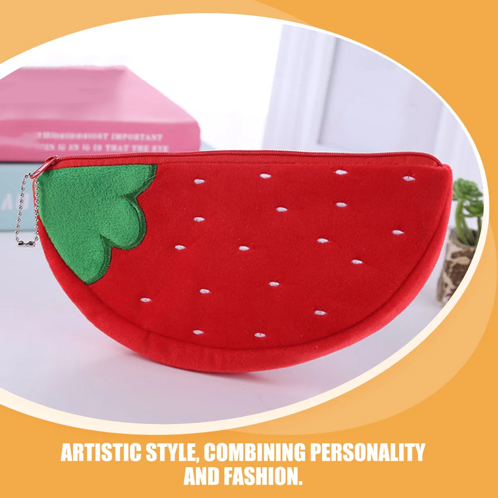 3Pcs Fruit Coin Purse Small Wallet for Women Cartoon Style Change Holder Portable Mini Purse Lipstick Storage Gift