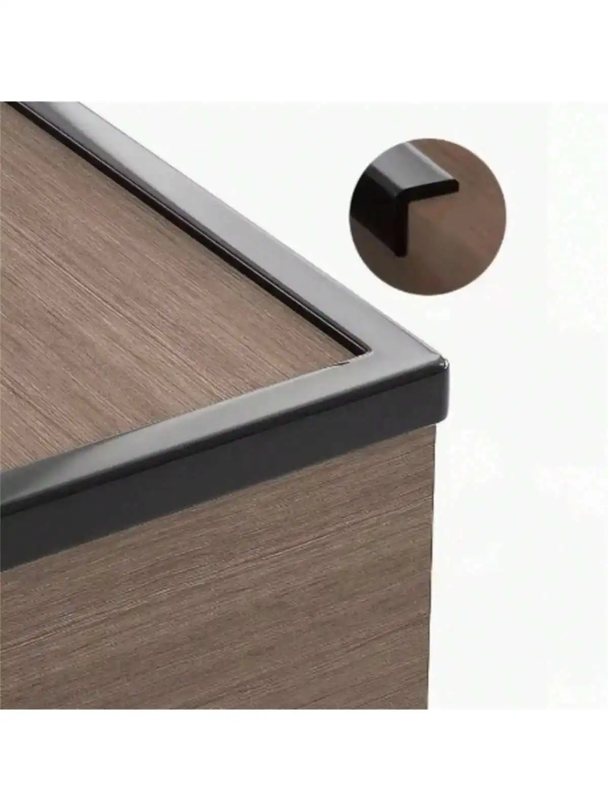 1 Stück 4 cm x 2 m PVC selbstklebender Wandkanten- und Eckenschutz mit Holzmaserung – einfach zu schneiden, flexible Verkleidung für Innen-/Außenecken, Fl