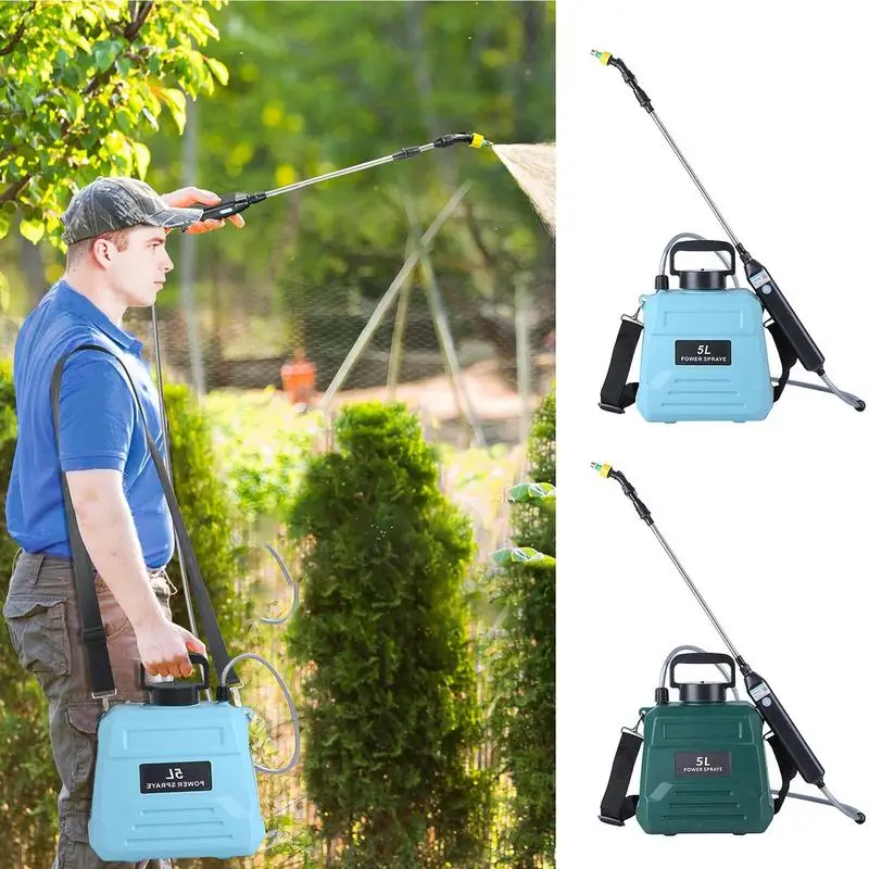 

Electric Sprayer Garden Sprayer with USB Rechargeable Handle and 3 Mist Nozzles 5L Yard Sprayer with Adjustable Shoulder Strap