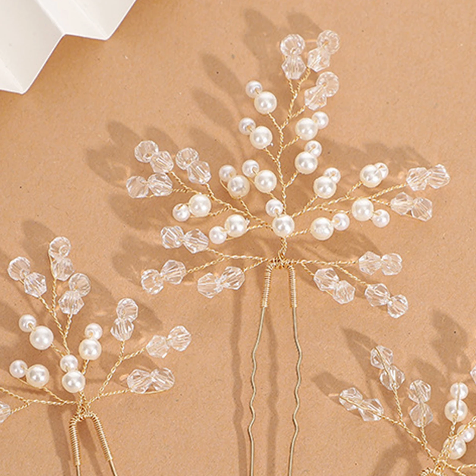 

3Pcs Bridal U-shaped Pin Metal Barrette Clip Hairpins Rhinestone Wedding Hairstyle Design Tools Women Wedding Hair Accessories