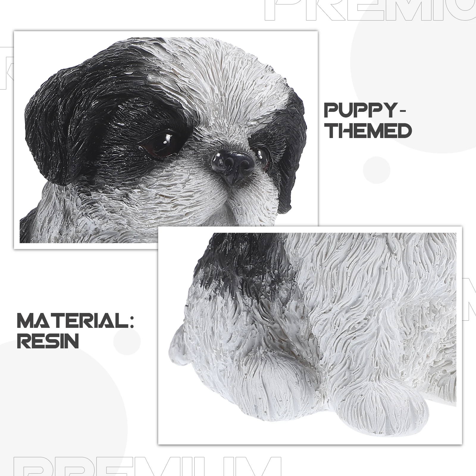 

Statue Resin Puppy Ornaments Dog Shaped Desktop Tzu Sculpture Canine Figurine