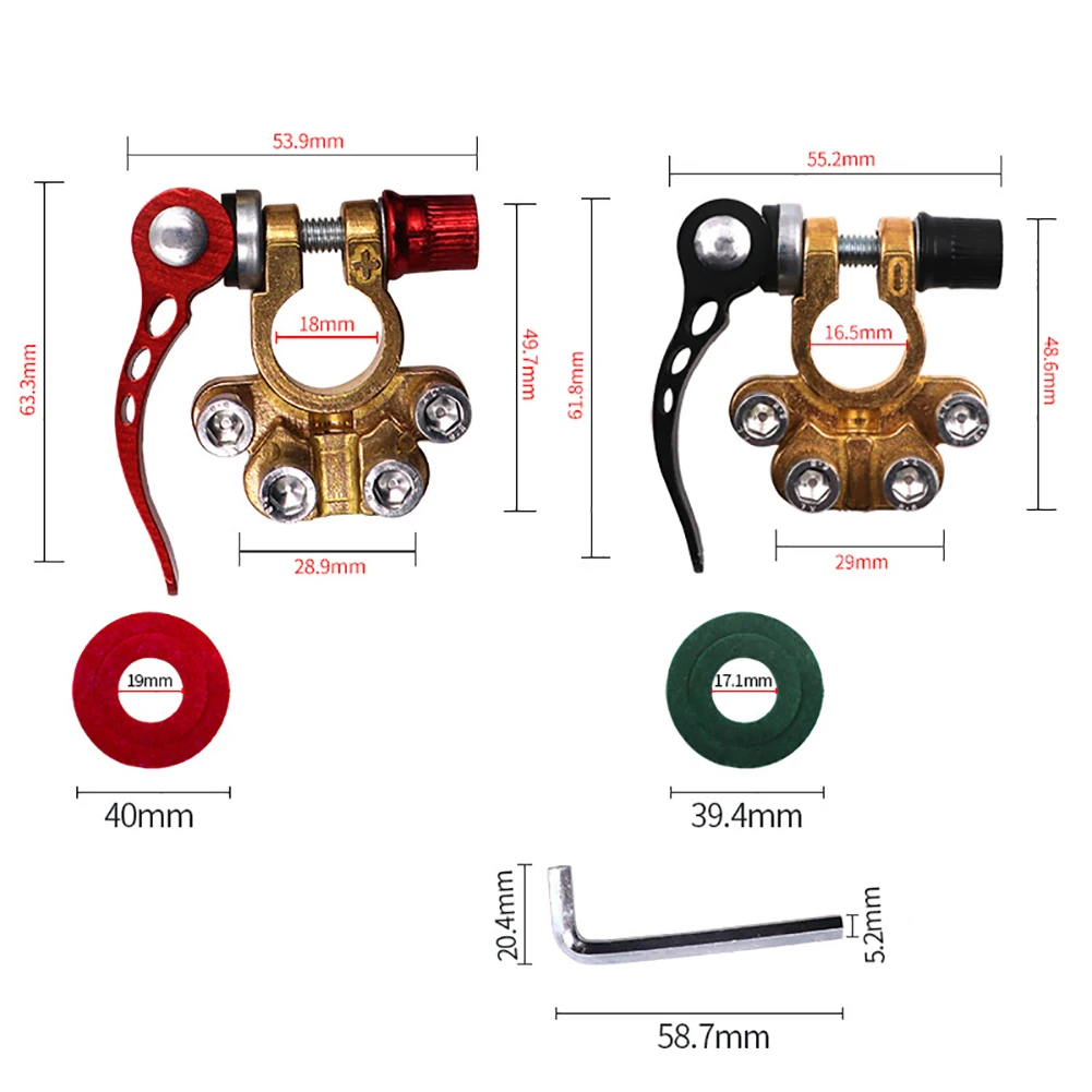 Leak-proof Battery Terminal Connectors Wrench Lock Auto Accessories for Caravan Car Van Universal Battery Terminals Connectors