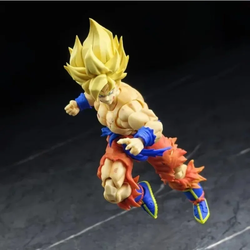 In Stock! N&T Studio Dragon Ball SHF Super Saiyan Weekly Magazine Color Goku Battle Damage3.0 Body Action Anime Figures Models view 4