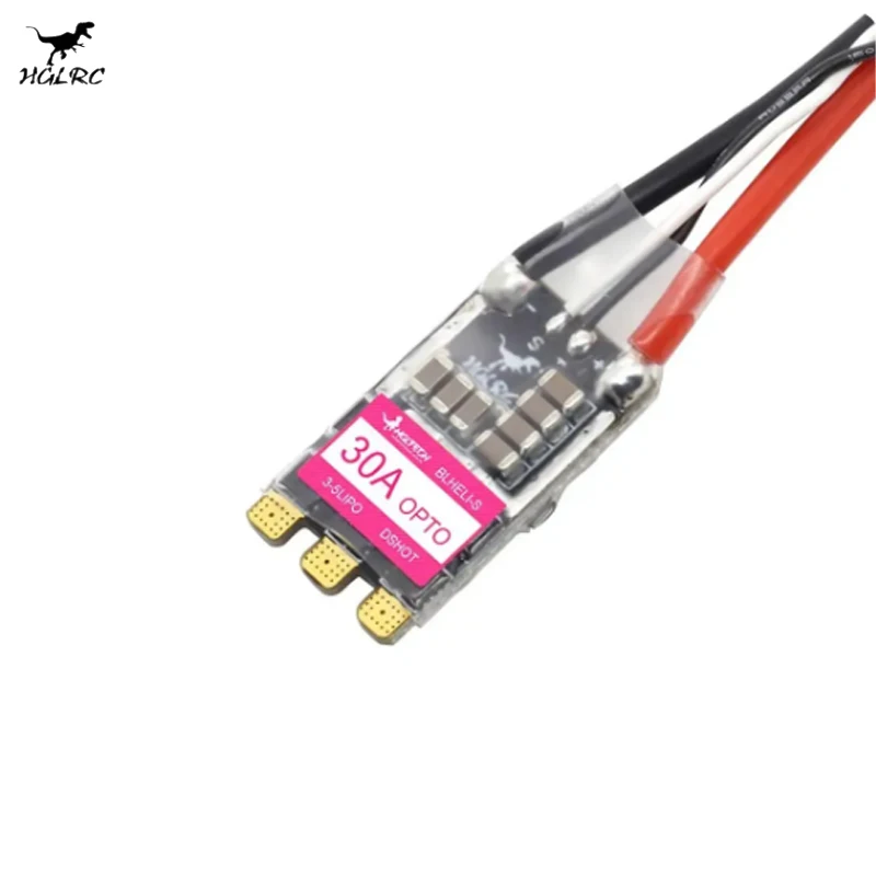 HGLRC 30A 30AMP 3-5S BLHELIS 16.5 BB2 DSHOT600 Brushless ESC for RC FPV Racing Freestyle Drone Replacement DIY Parts