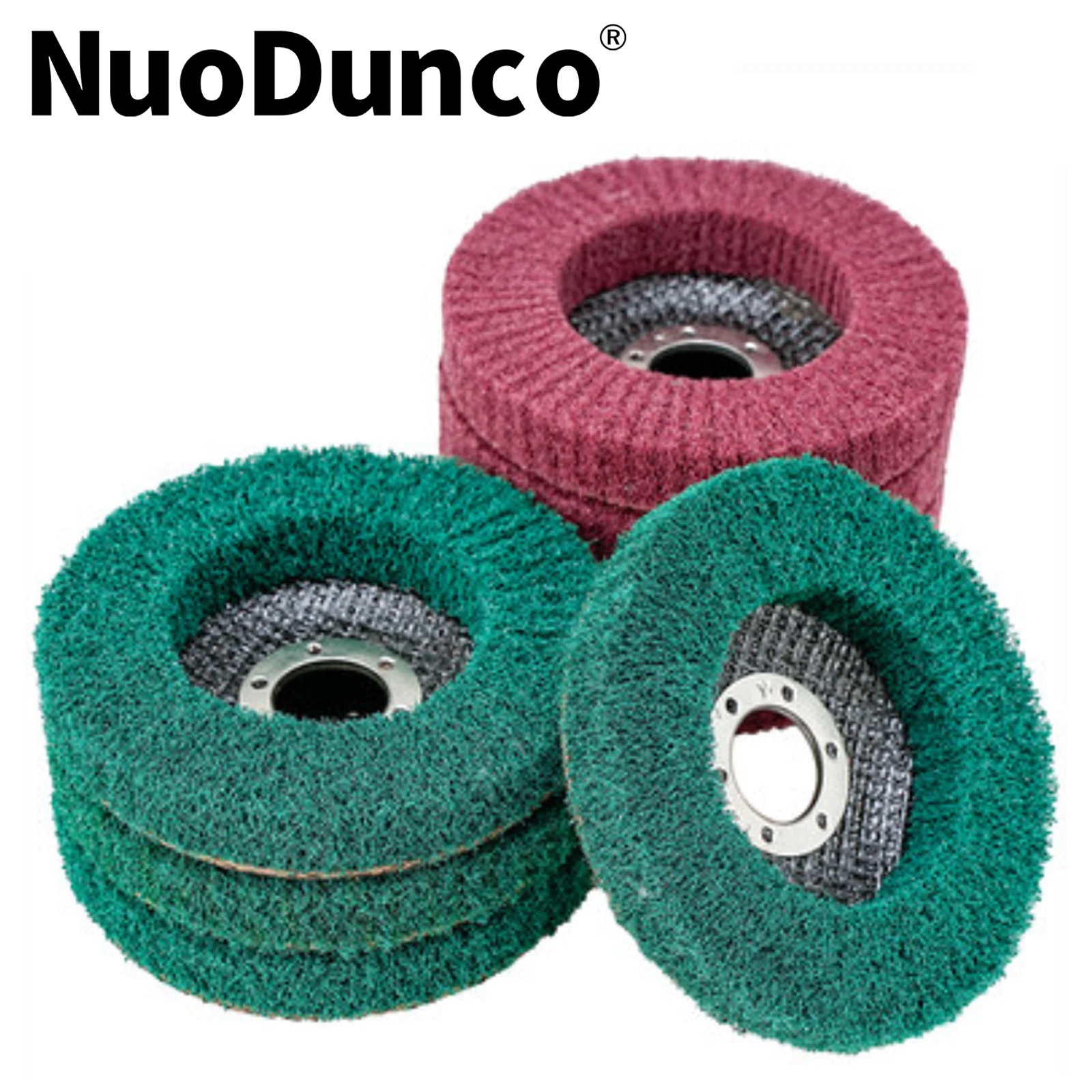 8pcs 115mm Nylon Fiber Flap Disc Non-Woven Grinding Wheel Abrasive Buffing Grinding Discs Wood Metal Buffing For Angle Grinder