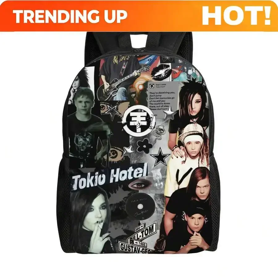 Custom Bag Tokio Hotel'S Straightforward And Sleek Single-Layer Backpack Is A Perfect Buddy For School, Casual Strolls, Or Light