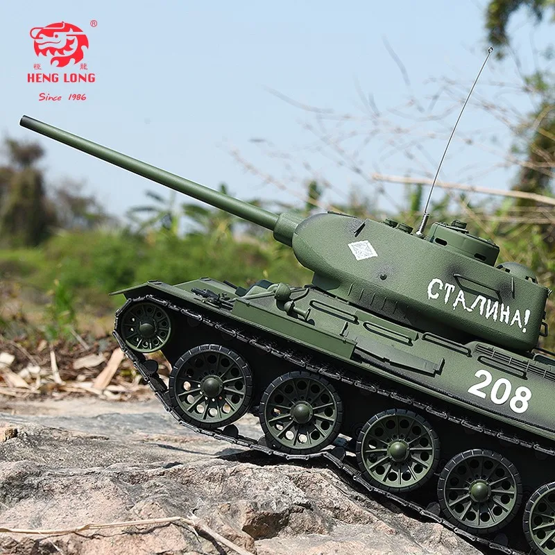 Char RC T34 Henglong, réservoir métallique télécommandé, électrique à quatre roues motrices, bataille tout-terrain, jouet pour adultes, modèle pour garçons