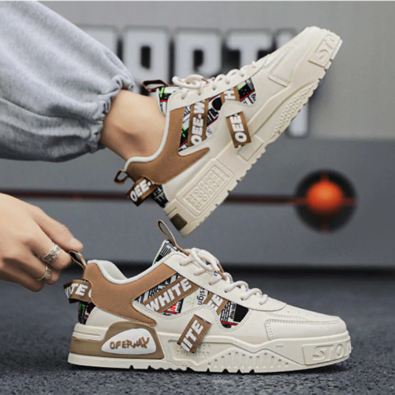 Autumn male white Shoes New trendy thick soled sports shoes Men's versatile fashion board shoe Casual comfort Sneakers Zapatos