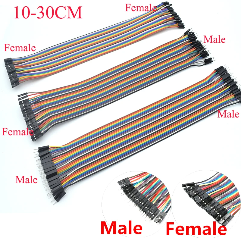 40PIN Dupont Jumper Wire Line Cable Male to Male Female to Female Male to Female Dupont 10cm 20cm 30cm Cable For PCB DIY KIT