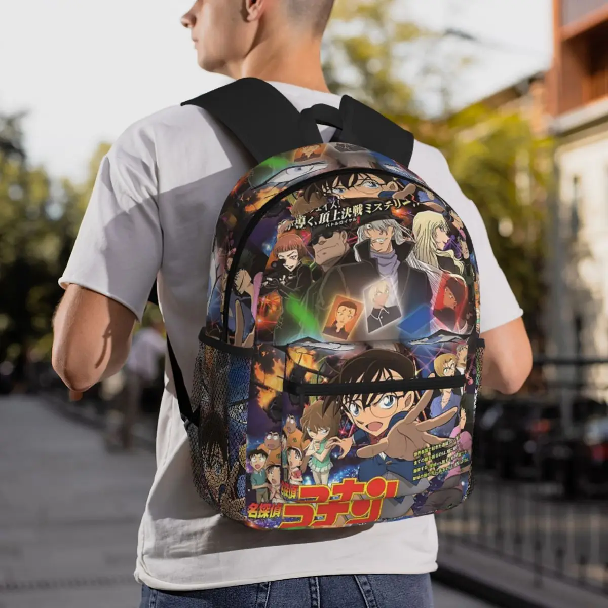 أنيمي جديد المحقق كونان حقيبة ظهر الطالب حقيبة مدرسية المشي لمسافات طويلة السفر Daypack للبنين بنات موضة حقيبة الكتب حقائب الكتف