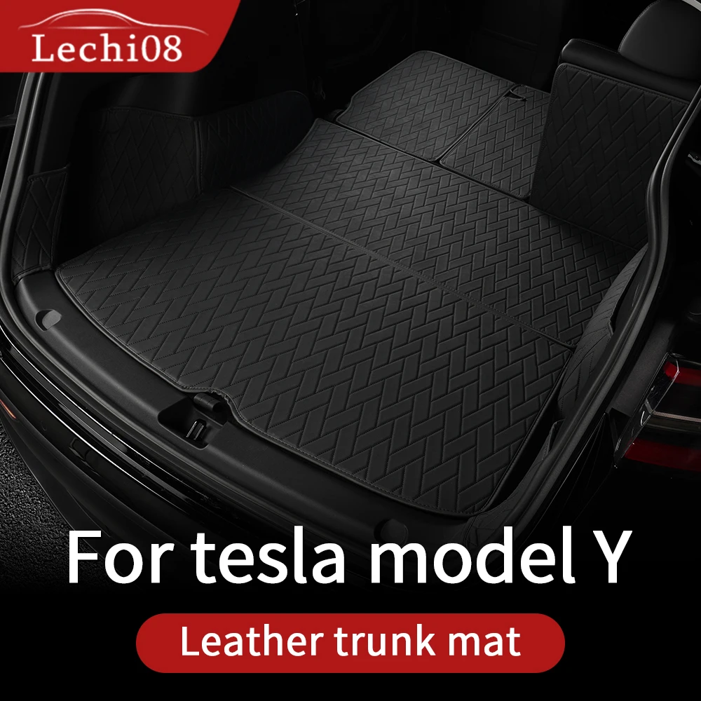 

Leather trunk For Tesla 2018~2023 model y trunk mat accessories tesla Y accessoires All-inclusive back box cushion 7pcs/set