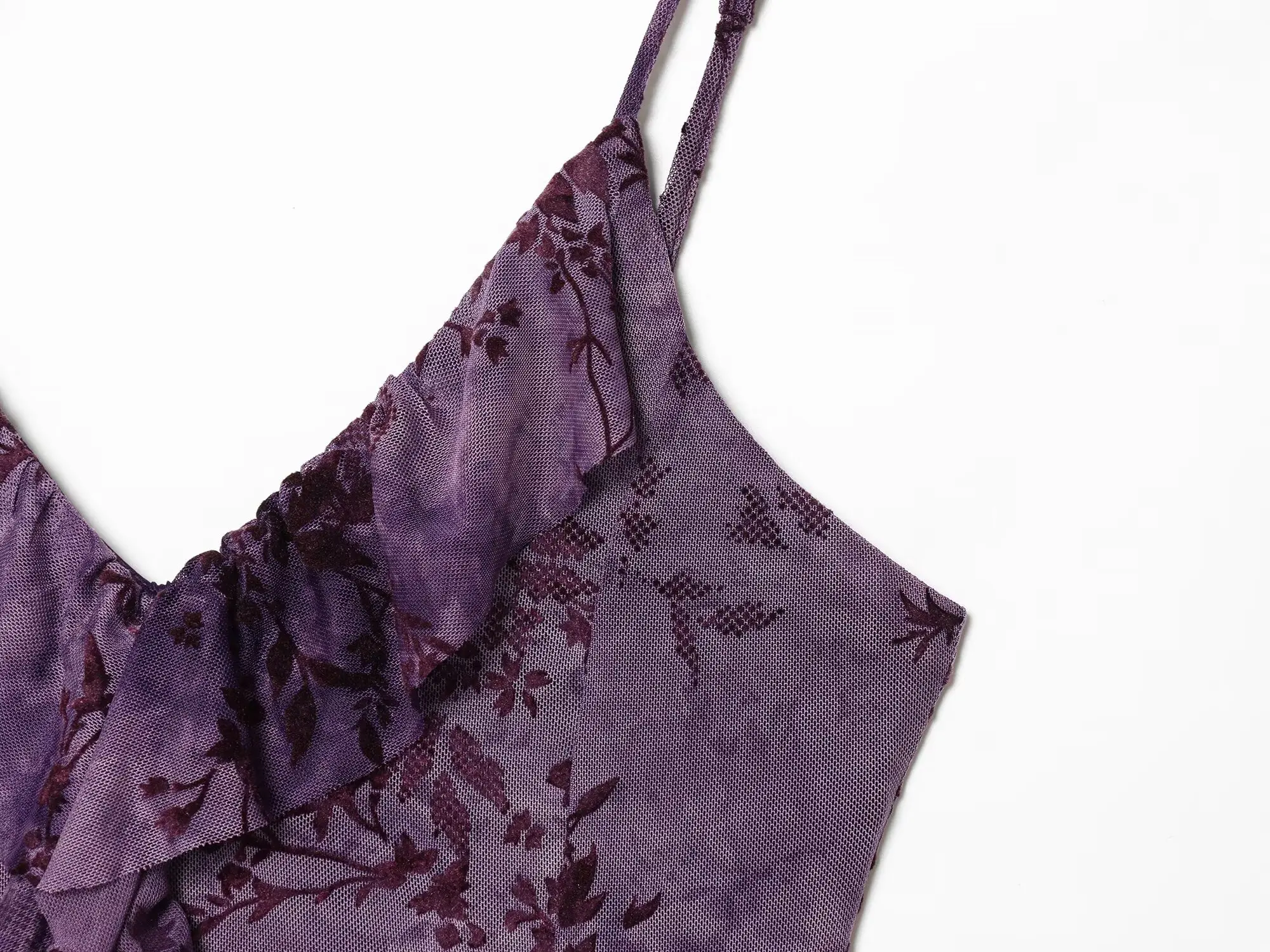TFMLN Sexy Rüschen-Trägerkleid für Damen Ärmellos Rückenfrei V-Ausschnitt Party-Abendkleider Schlankes Damenkleid Neu 2026 Sommer – Detail 6