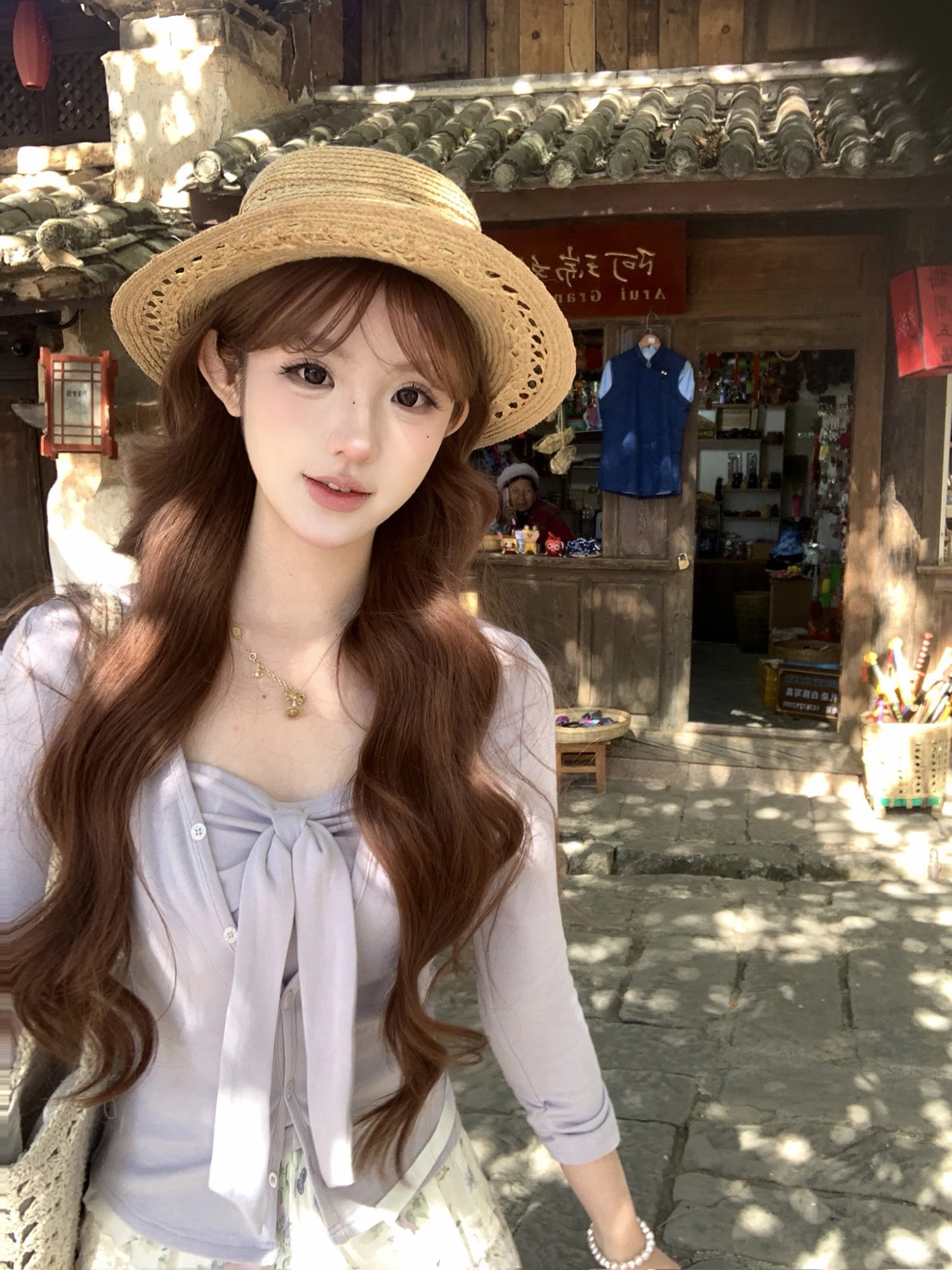 

Pokemeng Initial Dream Sweet Light Oxygen Pure Desirable Versatile Strap T-Shirt Mid-Sleeve Two-Piece Set Spring Summer Women...