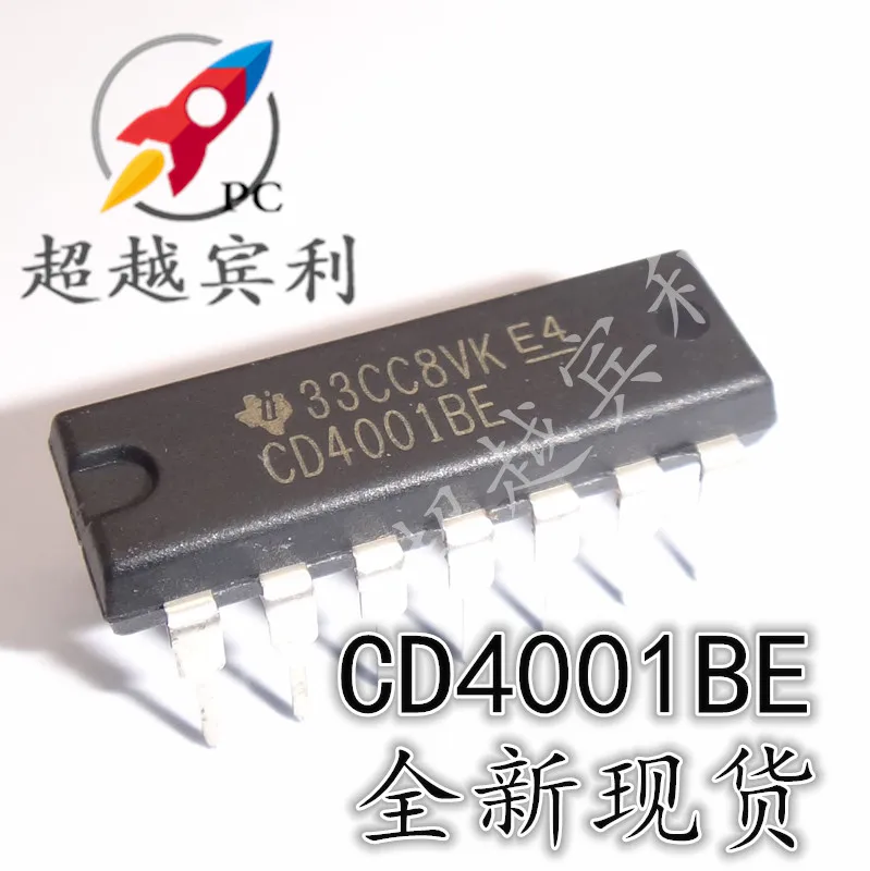 

20 шт. оригинальные новые CD4001BE Quad 2 входа или без ворот DIP-14