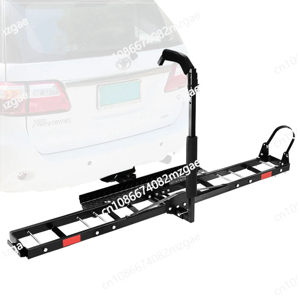 227KG Capacity Motorcycle Fixing Frame with Wheel Stop & Fixed Rod for Outdoor Use and Car Rear Motorcycle Rack System