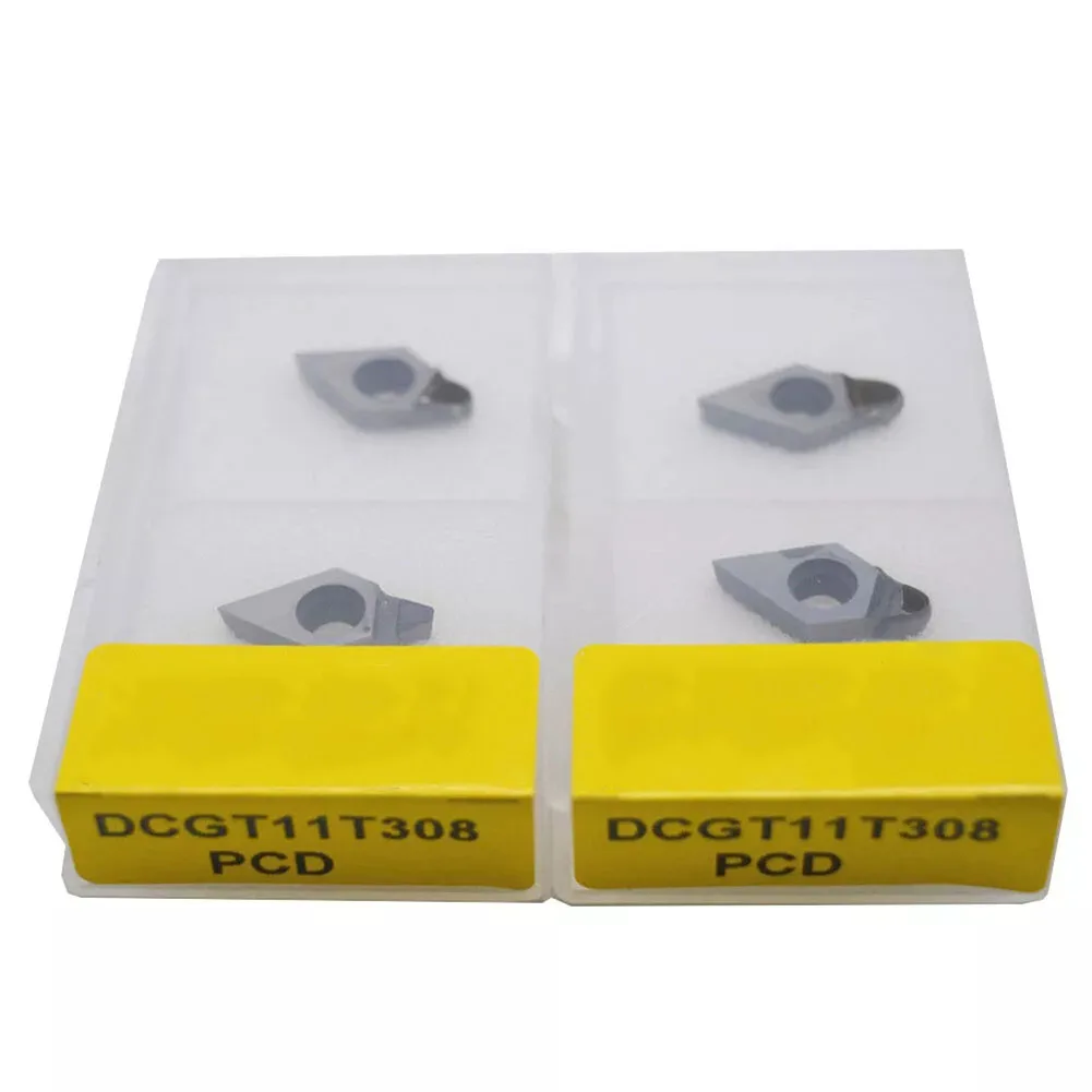 Professional Grade 2pcs DCGT070202 PCD Insert Tools Tailored For Finishing Non Ferrous Materials Like For Aluminum