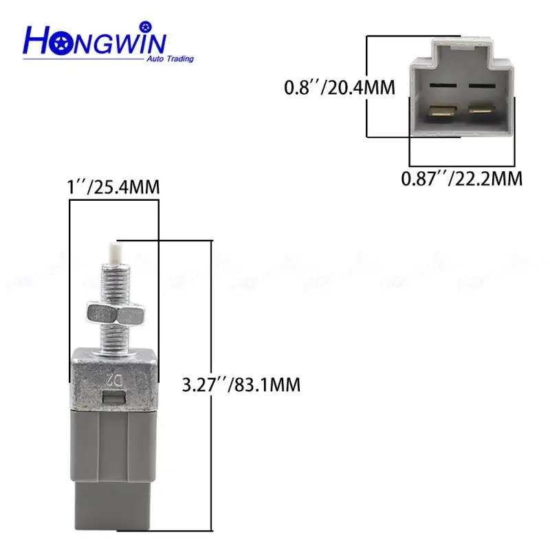 96289637   2PIN الفرامل مفتاح الإضاءة/مفتاح المصباح الخلفي يناسب دايو ليجانزا نوبيرا 1999-2002 1S5150 / DR4126 وقف مفتاح لمبة