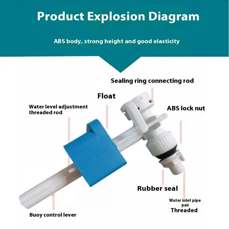 G1/2 Inch Inlet Valve for Cistern Toilet, 1Pcs High-Pressure Side Valve