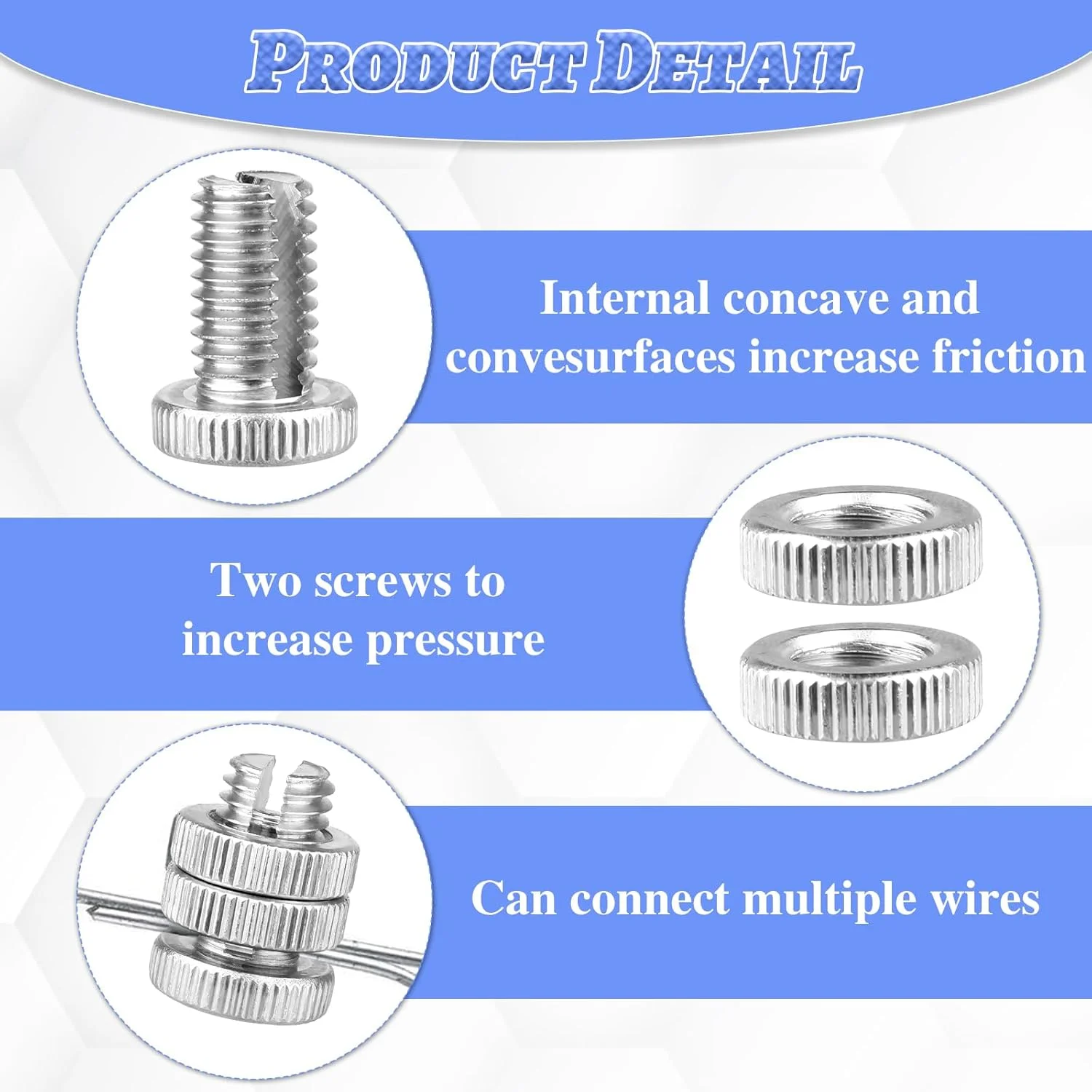10/20Pcs Electric Fence Wire Connectors Pack Aluminum Alloy Split Joint Bolt Clamps for Farm Fencing Conductivity Wire Splicing