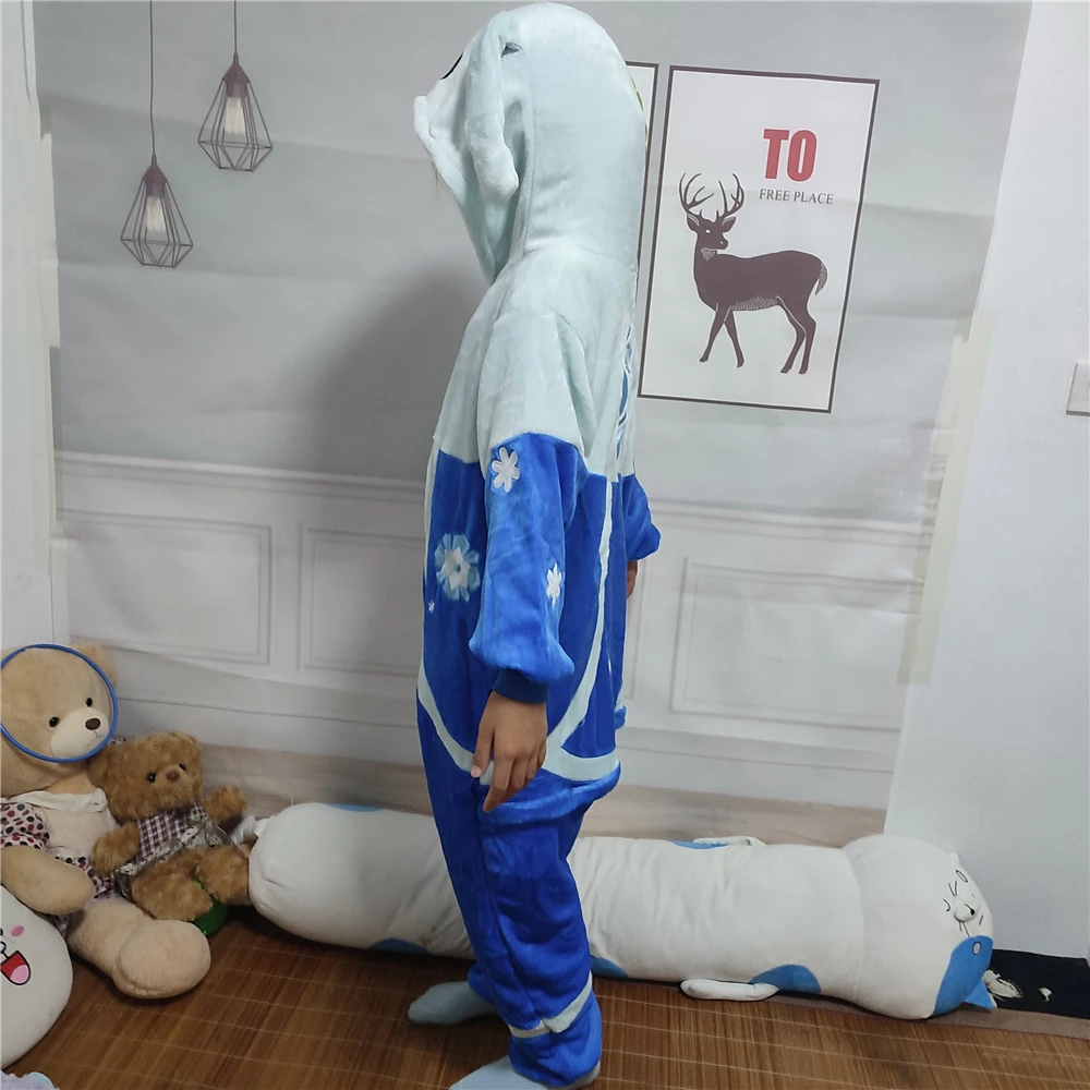 Game Hilichurl Ice Abyss Mage Cosplay Costume Kigurumi Adult Unisex Pajamas Flannel Jumpsuit Sleepwear Onesies