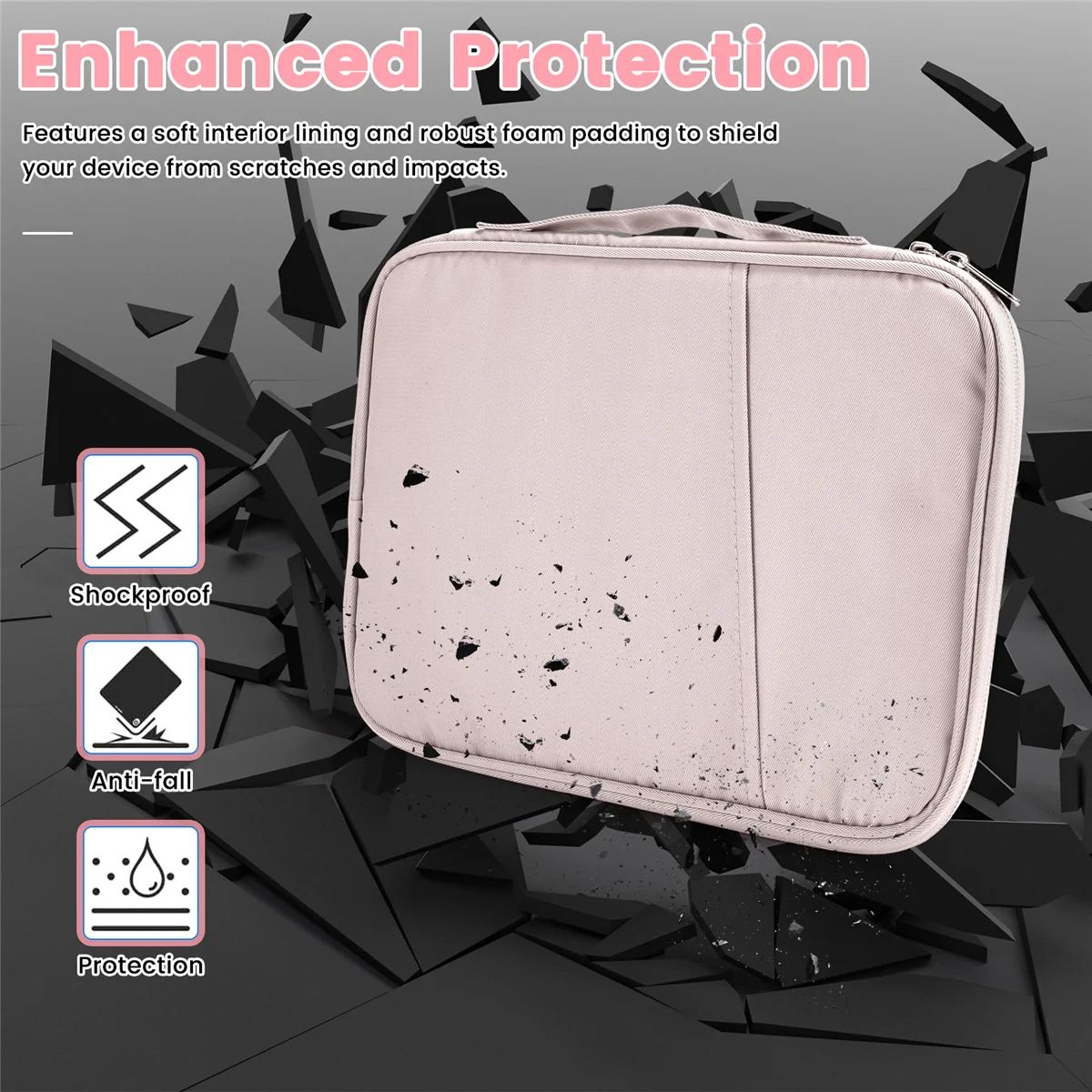 

Durable-Design Universal 10.8-11 Inch Tablet Case Handheld for IPad Pro Case Beige