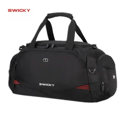 Bolso de mano de viaje para hombre, bolsa de lona para viaje de negocios, corta distancia, deportes, separación seca y húmeda, bolsa de fitness