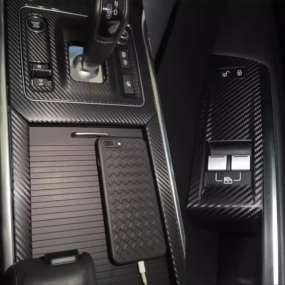 

Автомобильный Стайлинг, углеродное волокно, салон автомобиля, центральная консоль, изменение цвета, литые наклейки, наклейки для Jaguar XE 2020-2023