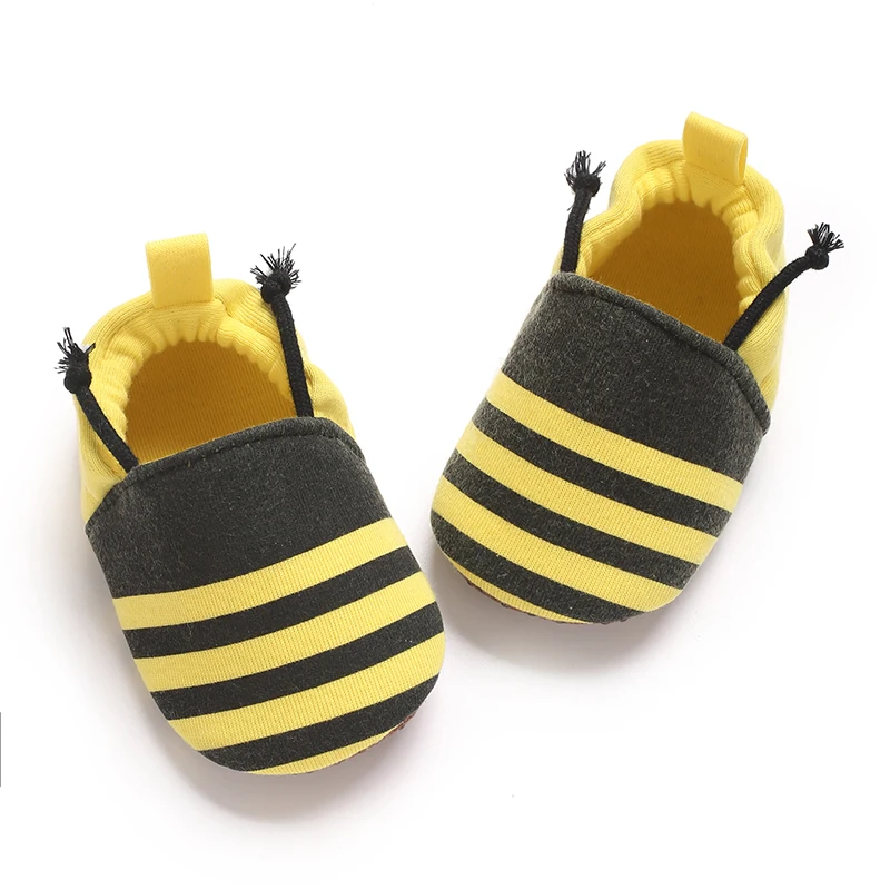 

Детская обувь с милым животным узором для новорожденных, мягкая обувь с изображением пчелы для маленьких мальчиков и девочек, нескользящая повседневная обувь без потери детской обуви